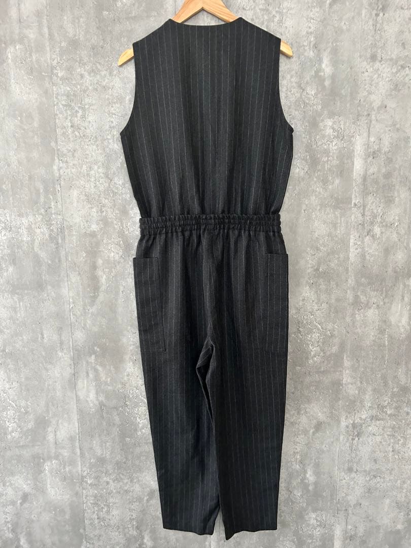 完売品 nicholson&nicholson ウールストライプオールインワン