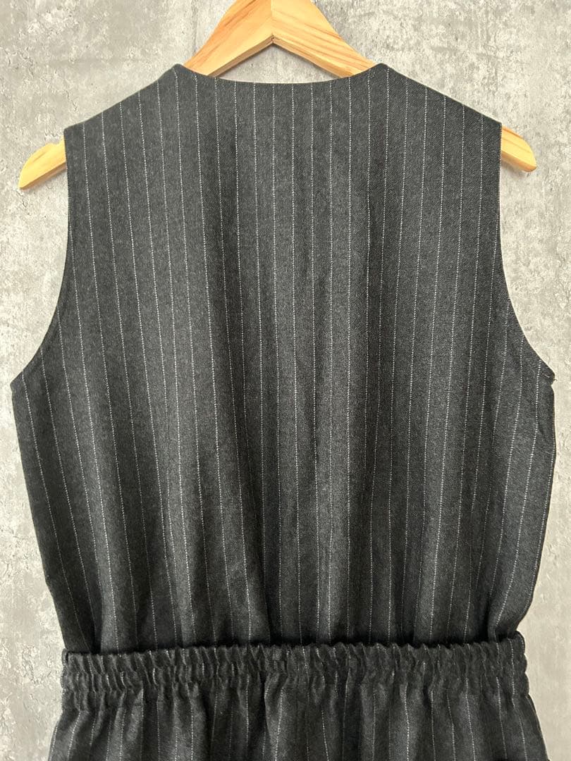 完売品 nicholson&nicholson ウールストライプオールインワン