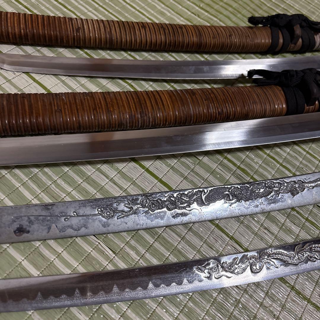 模造刀　模擬刀　武士　侍　伝統工芸　剣　ソード　太刀　小太刀　鞘　鍔　4本