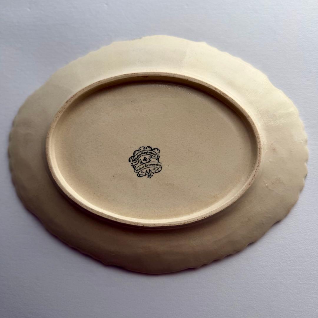 【新品・未使用】長峰菜穂子 絵皿 花柄 ケーキプレート