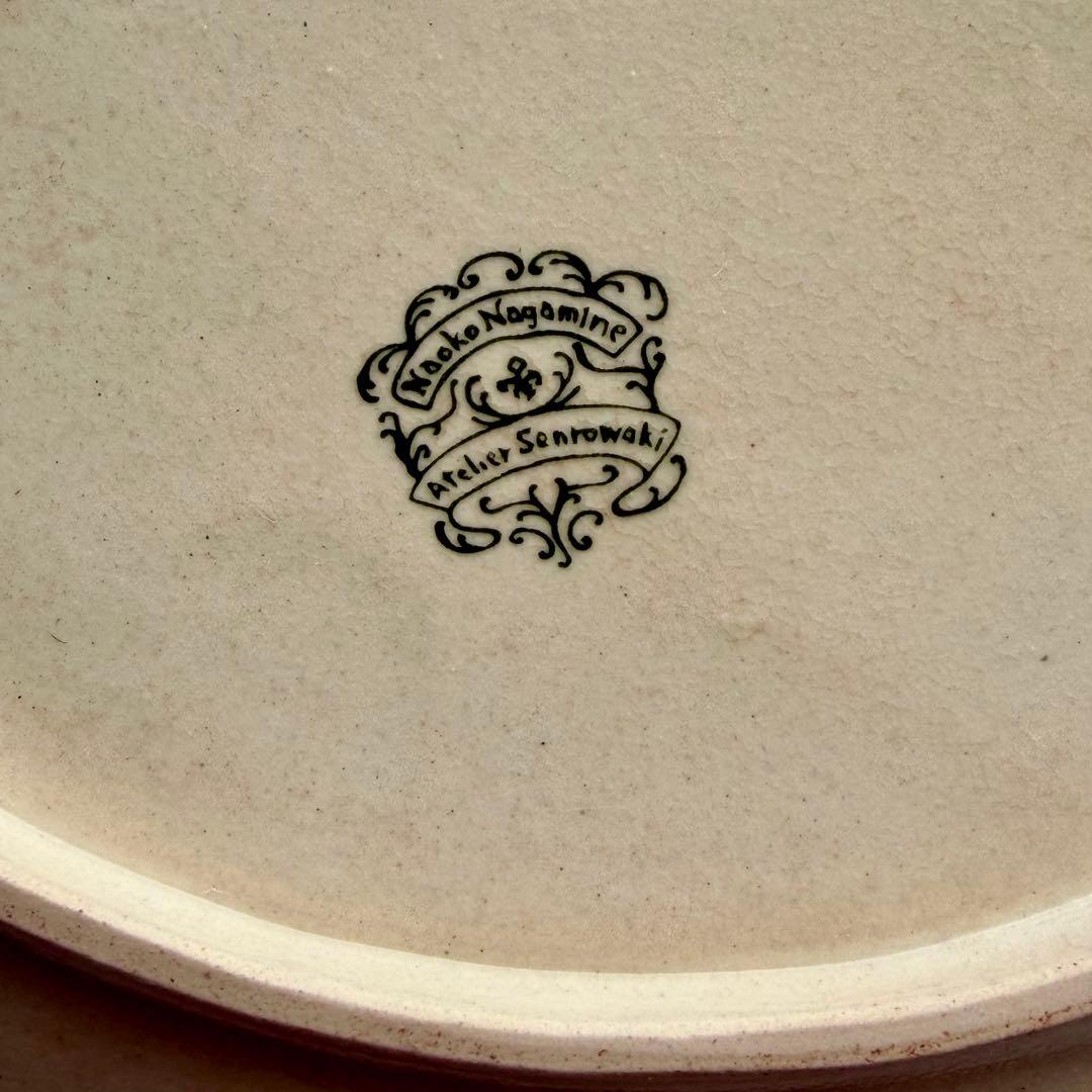 【新品・未使用】長峰菜穂子 絵皿 花柄 ケーキプレート