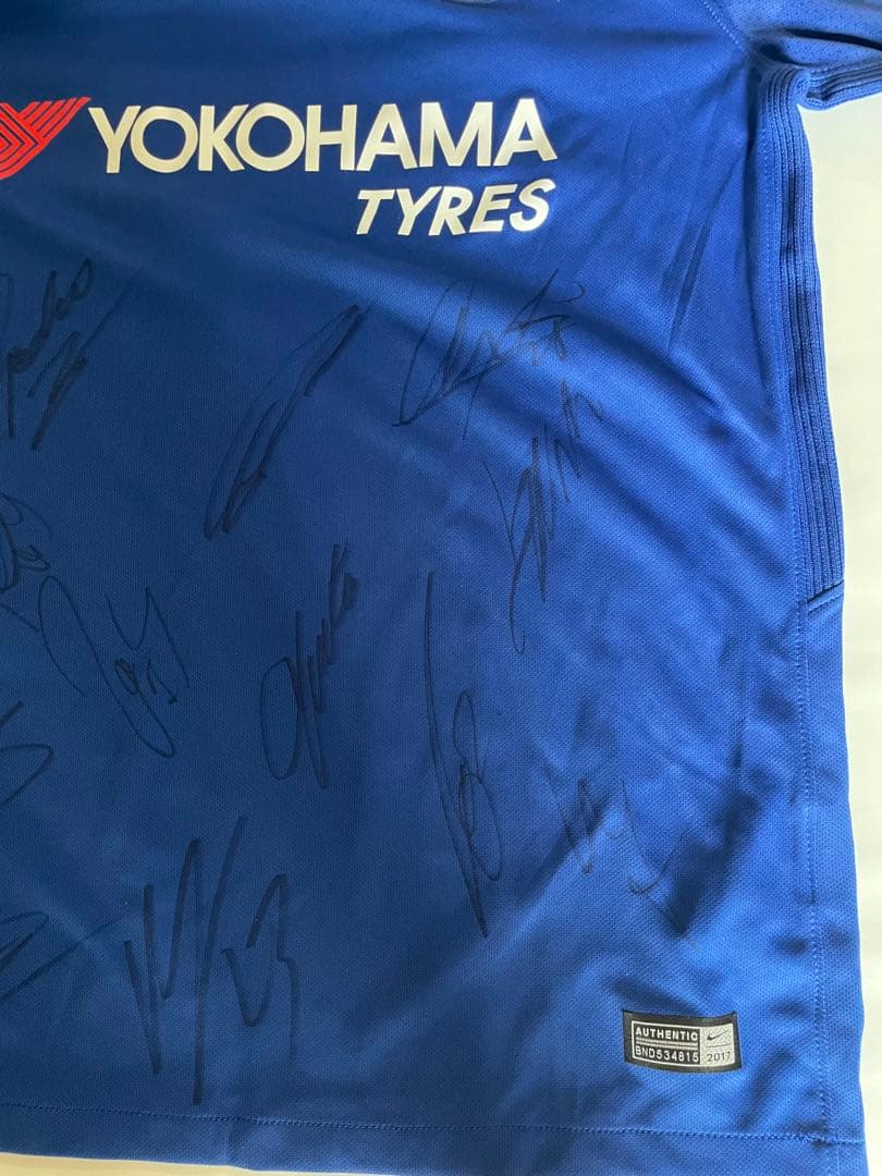 プレミアリーグ　チェルシー17/18 選手サイン寄せ書き