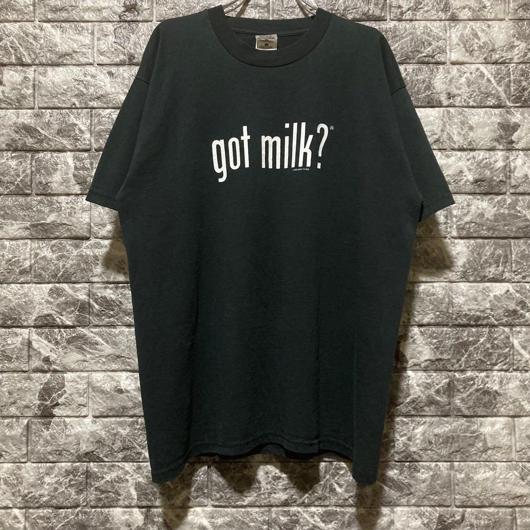 希少 got milk? Tシャツ L BLACK 黒 ゴットミルク milk