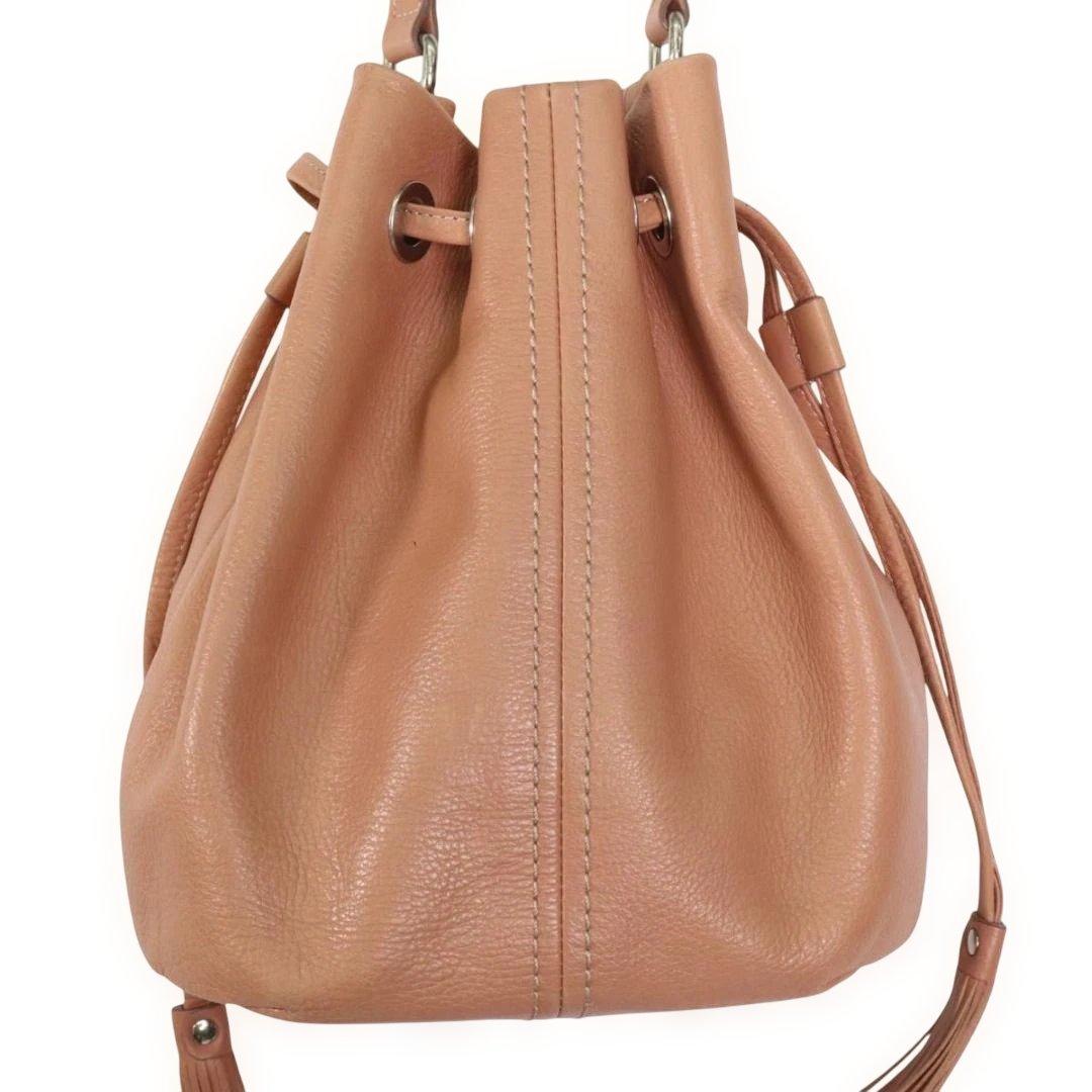 土屋鞄 クラルテ 巾着バッグ　ショルダー 牛革 上質レザー 斜め掛け　肩掛け