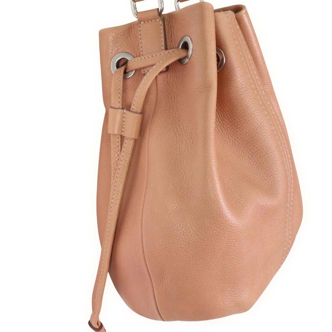 土屋鞄 クラルテ 巾着バッグ　ショルダー 牛革 上質レザー 斜め掛け　肩掛け