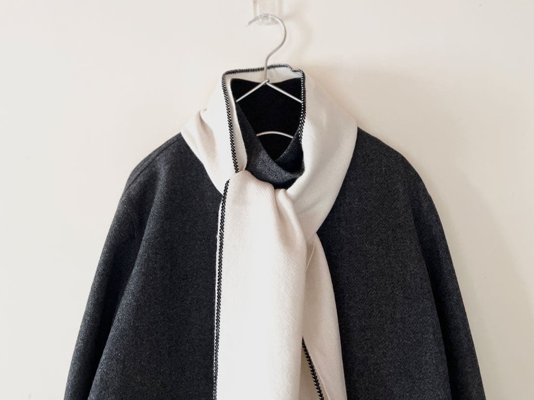 イギリス製 マーガレットハウエル 手織りセルヴィッチウールスカーフ41,040円