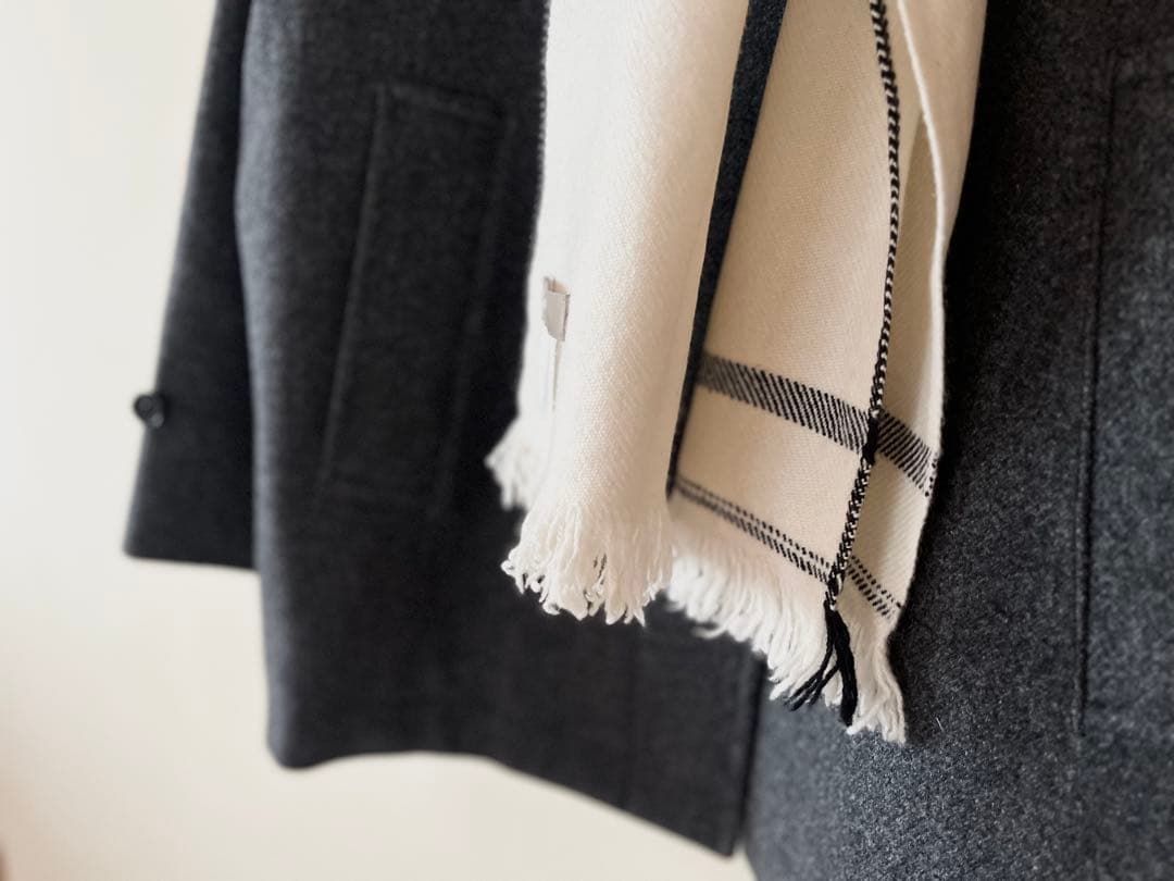 イギリス製 マーガレットハウエル 手織りセルヴィッチウールスカーフ41,040円