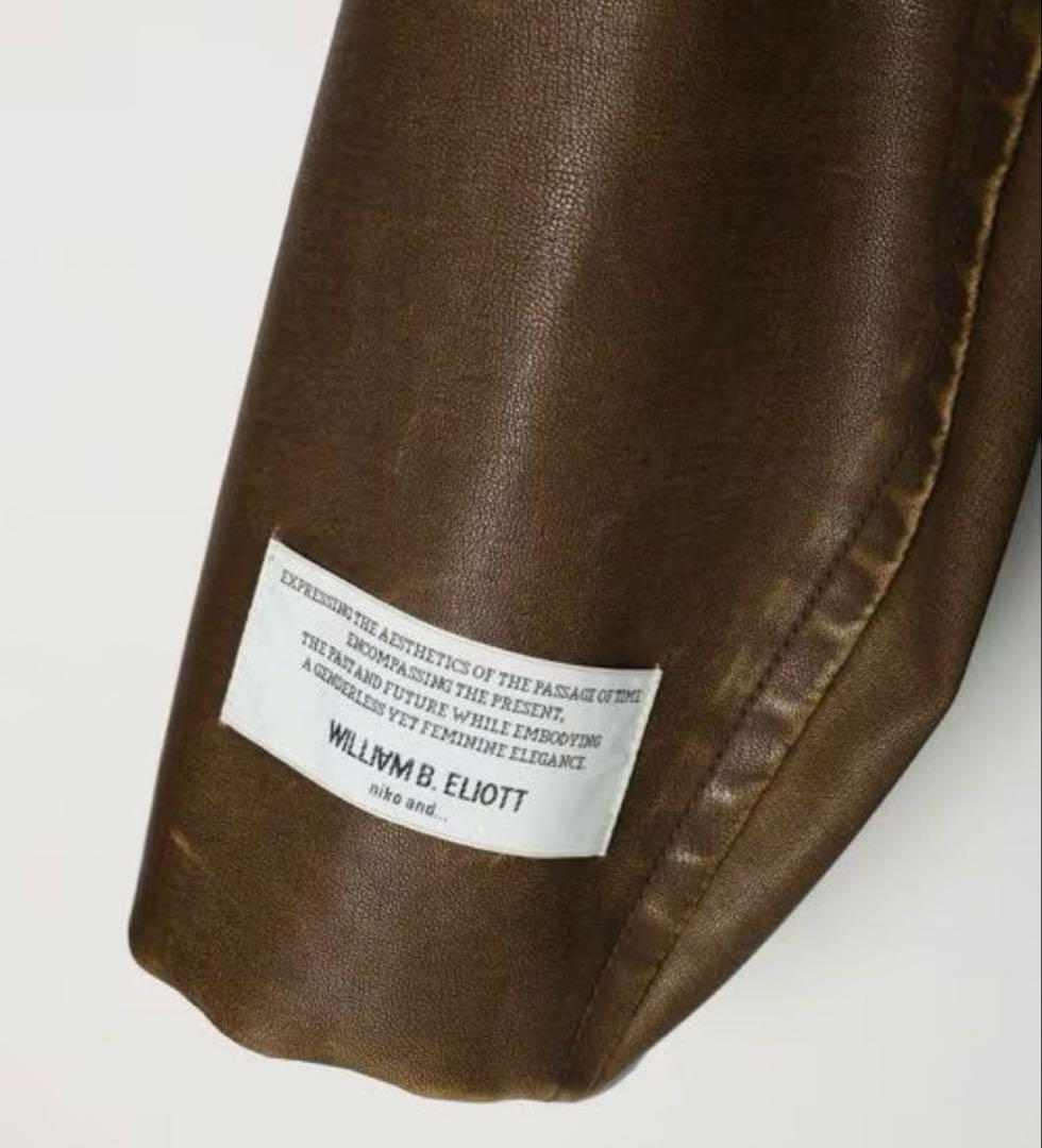 nikoand… フェイクレザーフェードジャケット　ブラウン