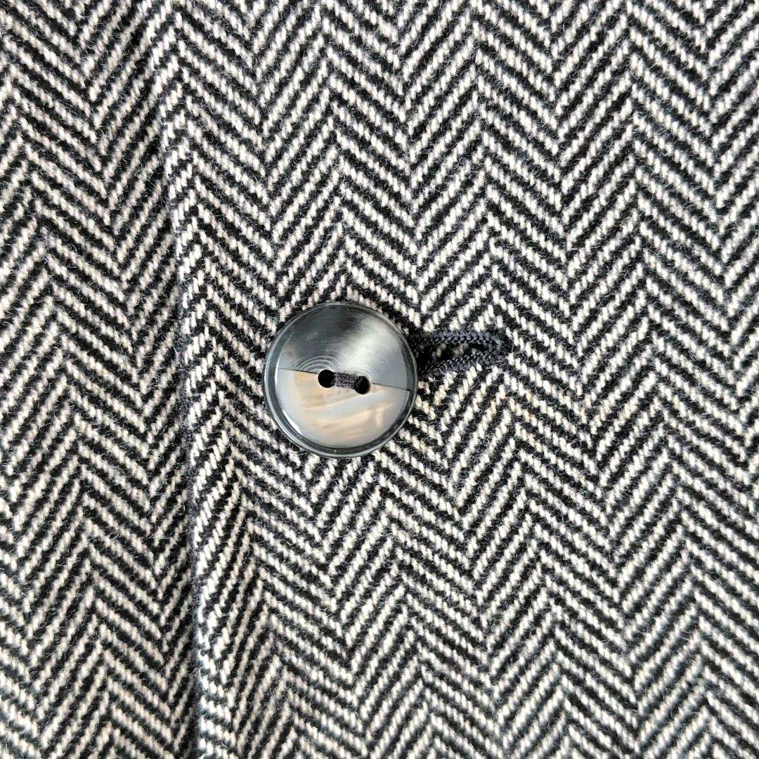 レリアン【M】カシミヤ混30％　チェスターコート　ヘリンボーン柄　レディース
