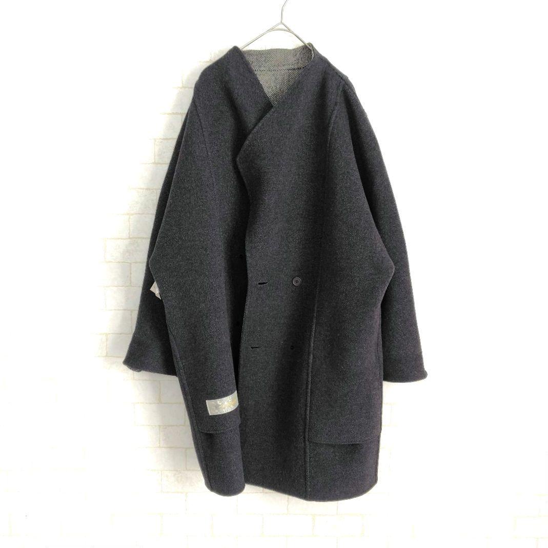 レリアン【M】カシミヤ混30％　チェスターコート　ヘリンボーン柄　レディース