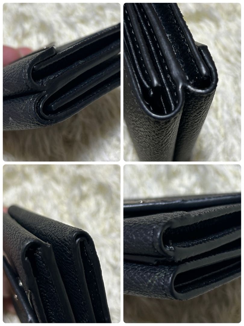 【未使用級】ベルルッティ　コンパクト財布　黒　エンベロップ　トライフォールド