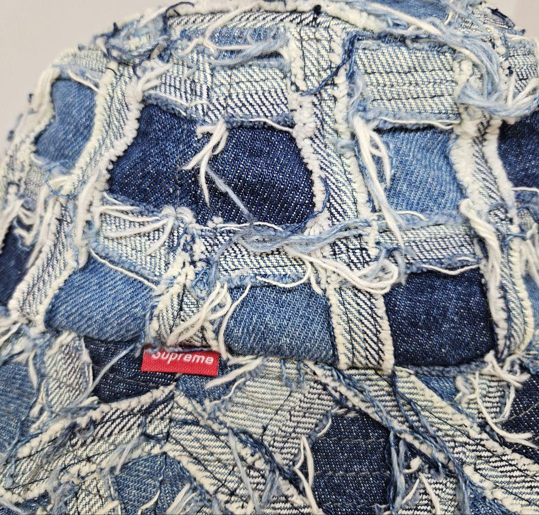 Supreme　シュプリーム　デニム　フリンジ　バケットハット　帽子