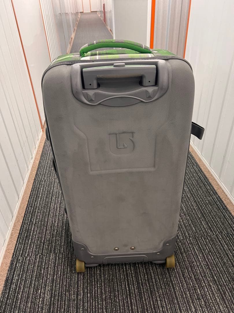 希少！BURTON トラベルキャリーバッグ グリーンチェック柄旅行スーツケース