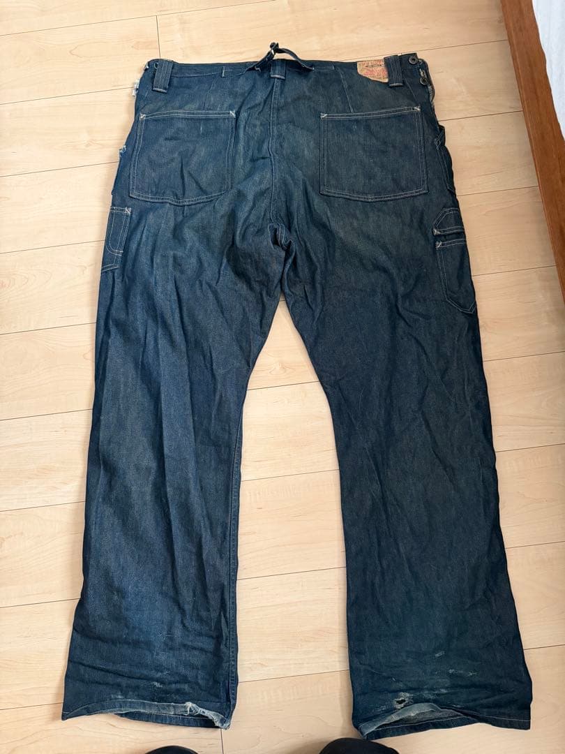 値下げLEVI'S ヴィンテージワークパンツ　黒ドーナツボタン