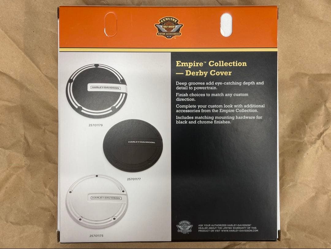 ハーレー純正 ダービーカバー エンパイアコレクション ブラック M8ソフテイル
