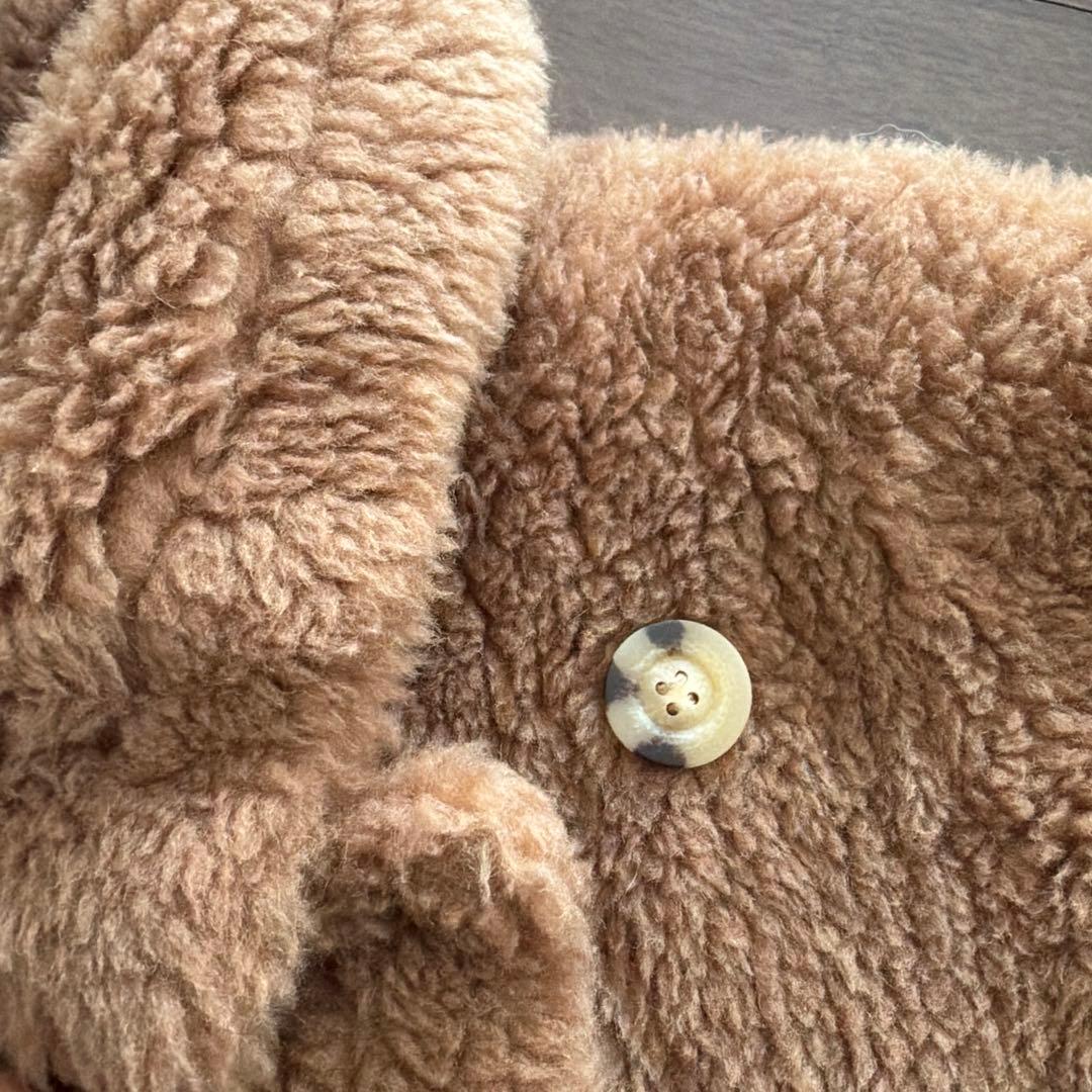 最終値下げベアポンチョ　アルパカ素材 ブラウン テディベア ケープ