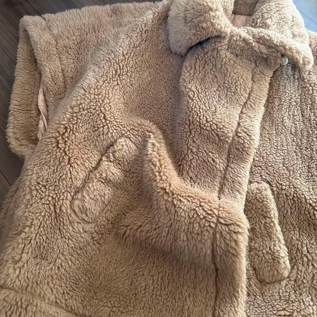 最終値下げベアポンチョ　アルパカ素材 ブラウン テディベア ケープ