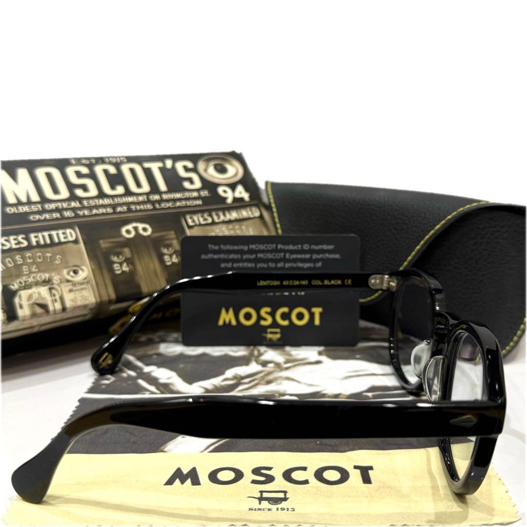 【極美品】正規品 モスコット レムトッシュ 49 ブラック 新品調光グレーレンズ