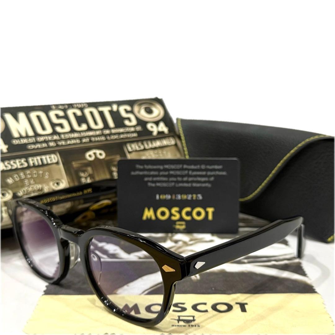 【極美品】正規品 モスコット レムトッシュ 49 ブラック 新品調光グレーレンズ