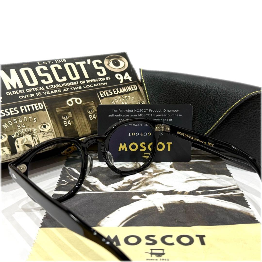 【極美品】正規品 モスコット レムトッシュ 49 ブラック 新品調光グレーレンズ