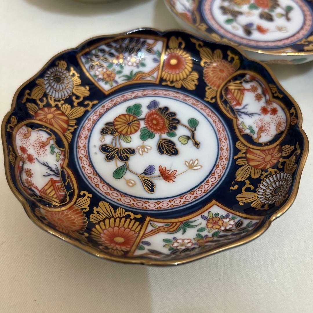 其泉　小皿　５枚組　醤油皿　金彩