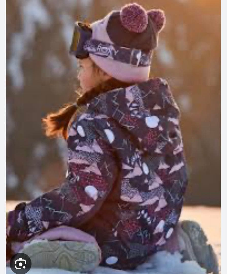 ROXYロキシースキーウエアスノーウェア110120130ニット帽3点セット