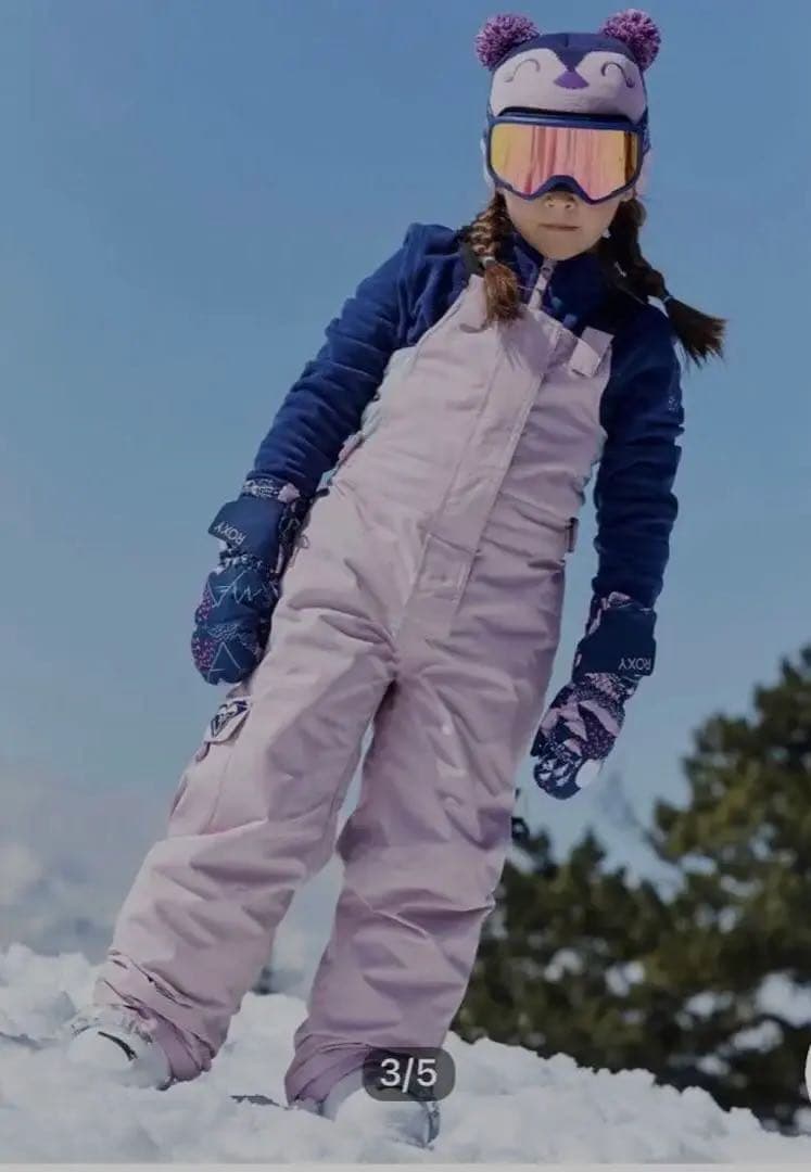 ROXYロキシースキーウエアスノーウェア110120130ニット帽3点セット