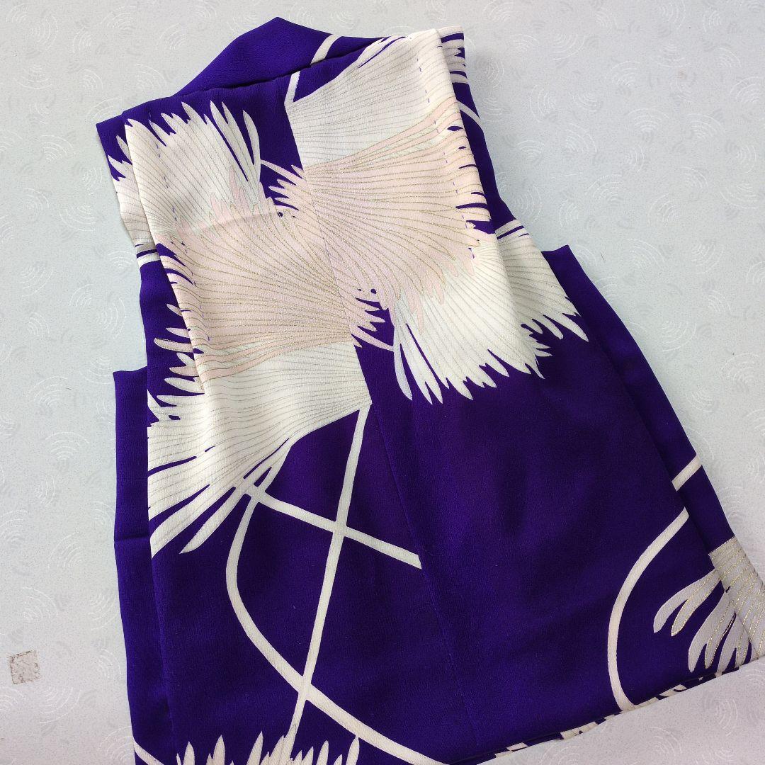 七五三３歳女の子正絹アンティーク柄手縫いの被布(中綿無し）