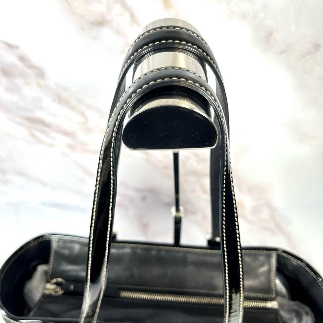 【未使用級】COACH トートバッグ ロゴ型押しターンロック無地レザー