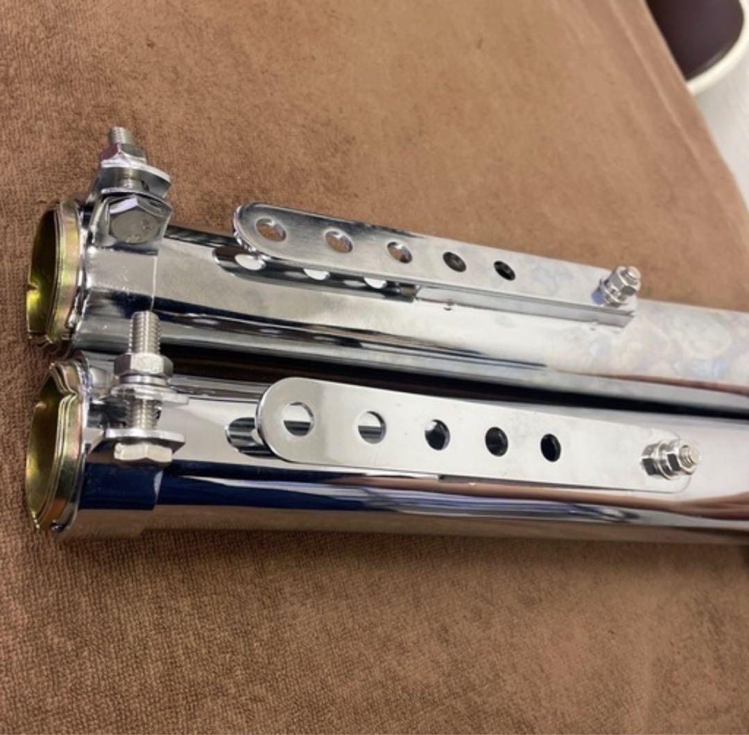 ステンレス トランペットマフラー サイレンサー　2本