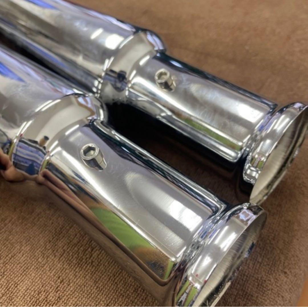 ステンレス トランペットマフラー サイレンサー　2本