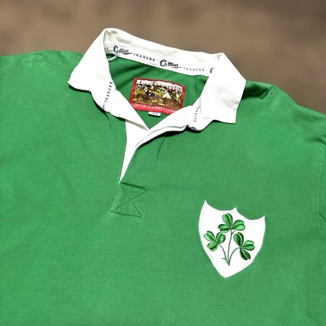 【激レア】ラグビー アイルランド代表　cotton コットン 長袖 ラガーシャツ