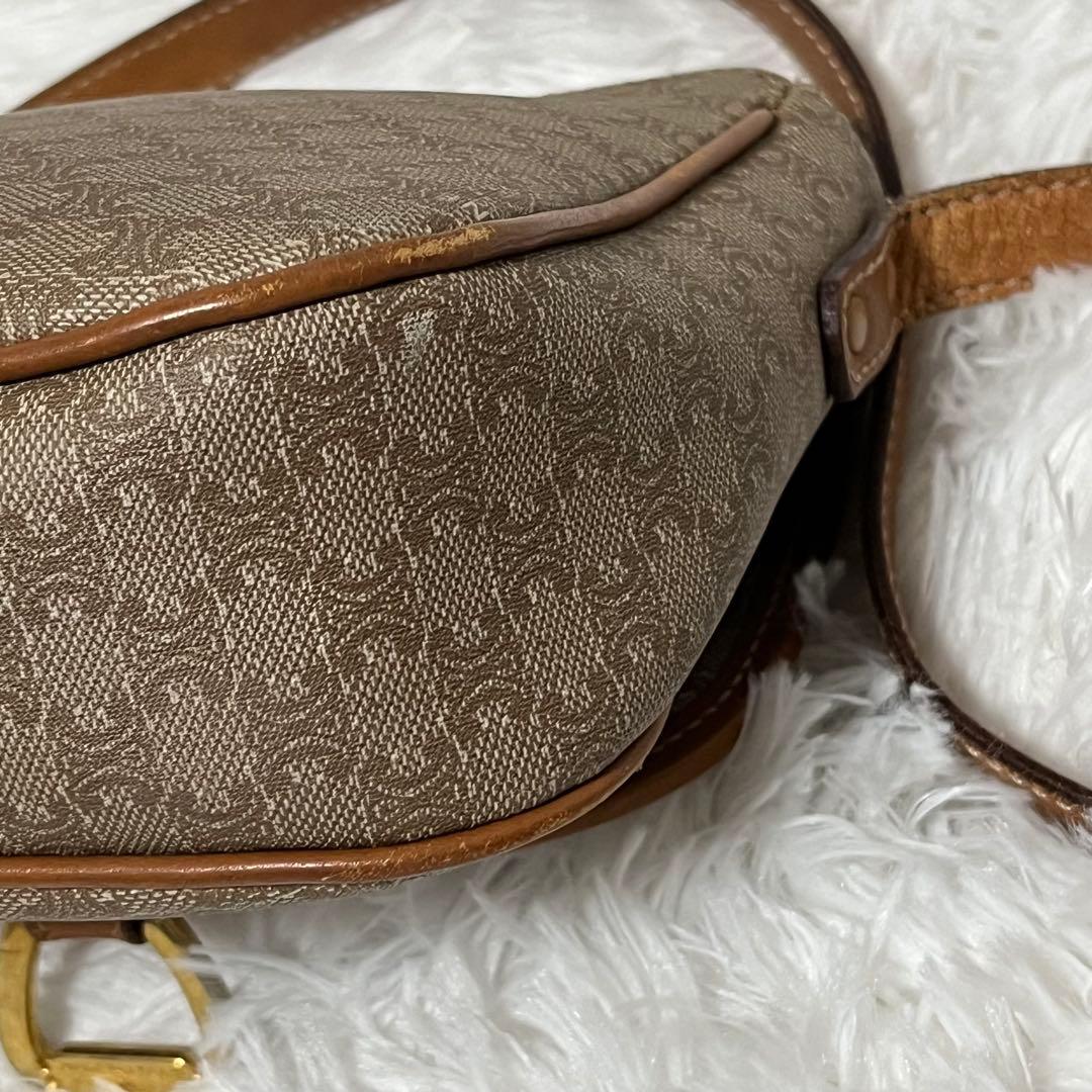 希少 CELINE セリーヌ マカダム ショルダーバッグ ベージュ×ブラウン