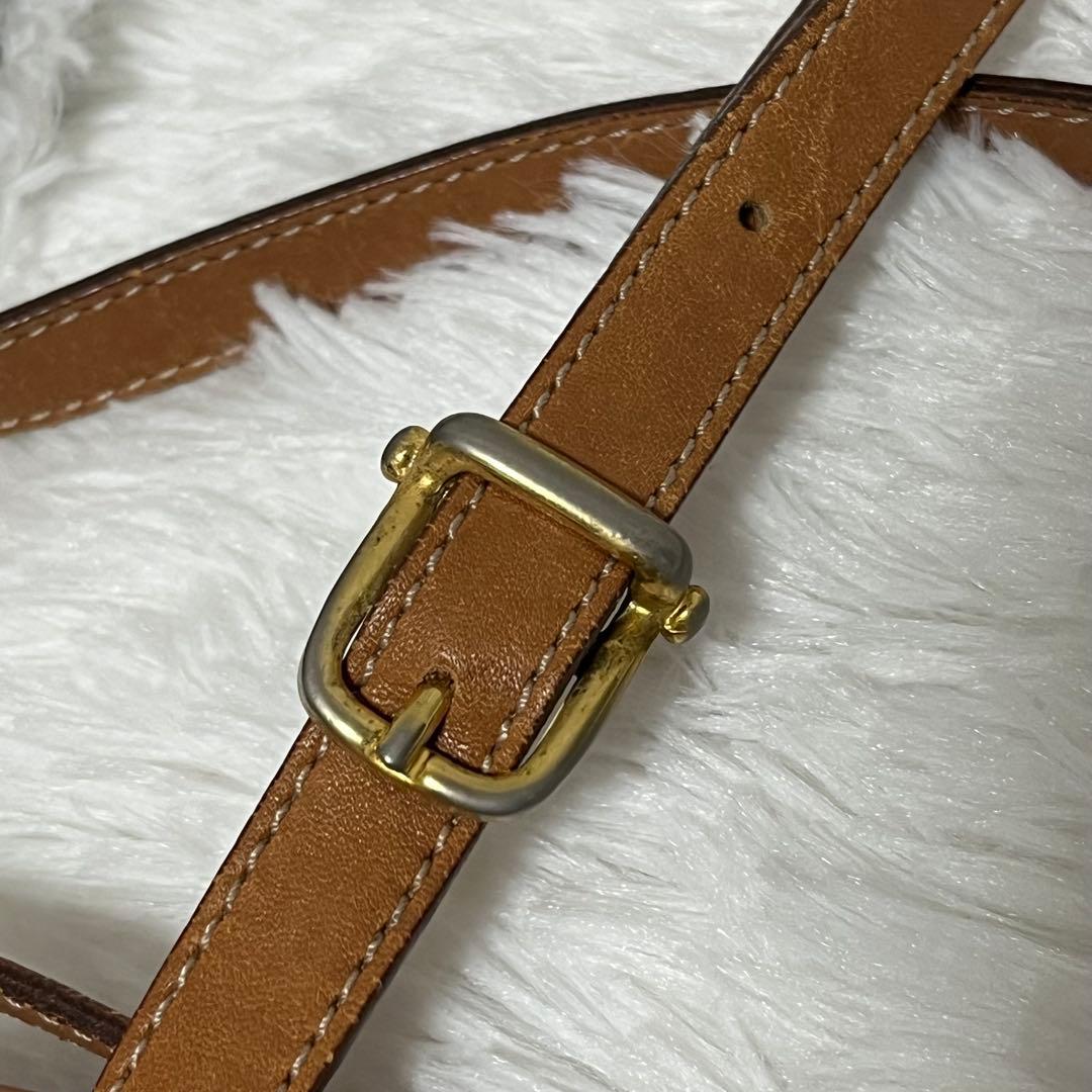 希少 CELINE セリーヌ マカダム ショルダーバッグ ベージュ×ブラウン