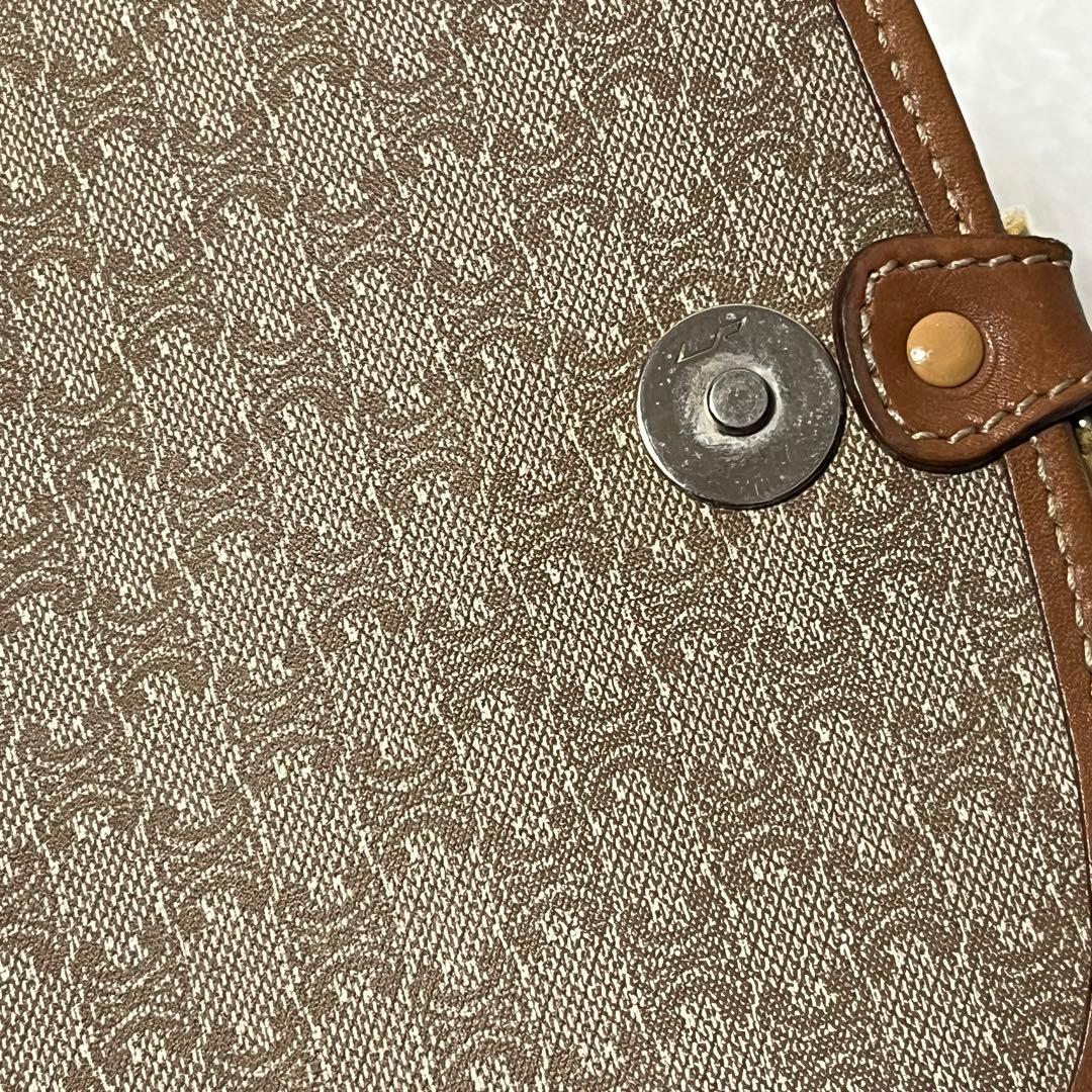 希少 CELINE セリーヌ マカダム ショルダーバッグ ベージュ×ブラウン