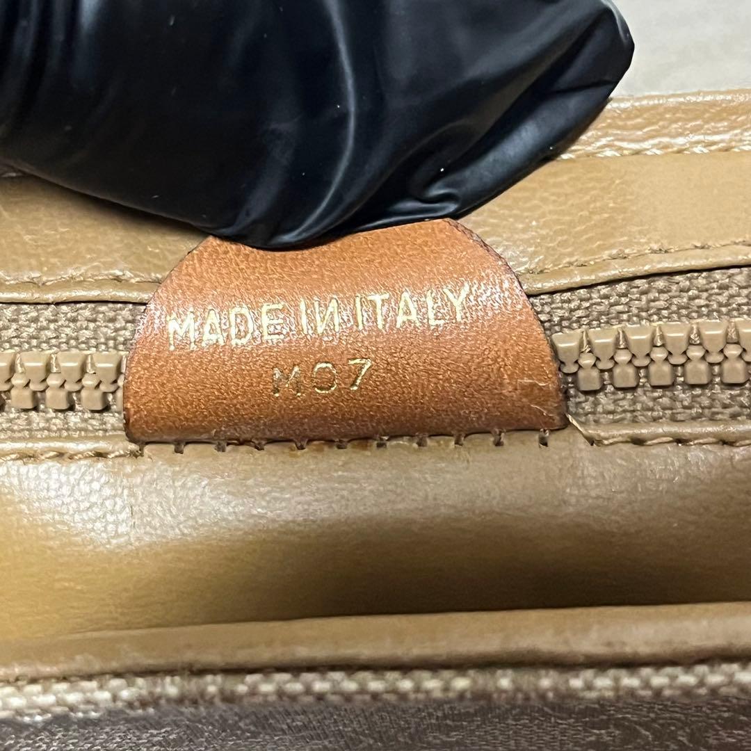 希少 CELINE セリーヌ マカダム ショルダーバッグ ベージュ×ブラウン