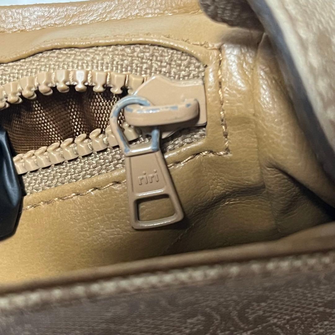 希少 CELINE セリーヌ マカダム ショルダーバッグ ベージュ×ブラウン