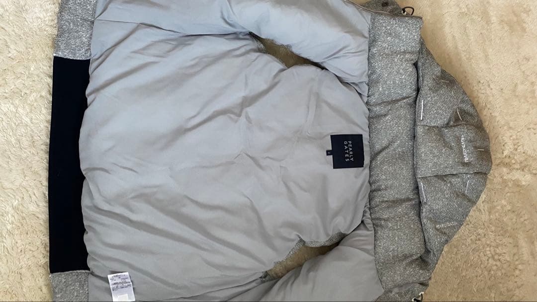 PEARLY GATES グレー ダウンベスト サイズ2 フード付き　取り外し可