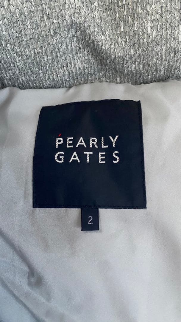 PEARLY GATES グレー ダウンベスト サイズ2 フード付き　取り外し可