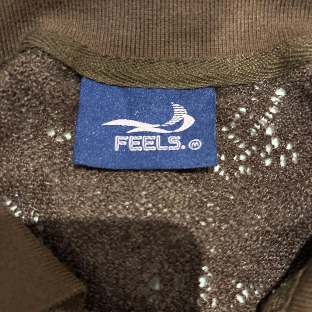 FEELS. 上杉柊平 リゾート クロッシェ ポロシャツブラウン Mサイズ
