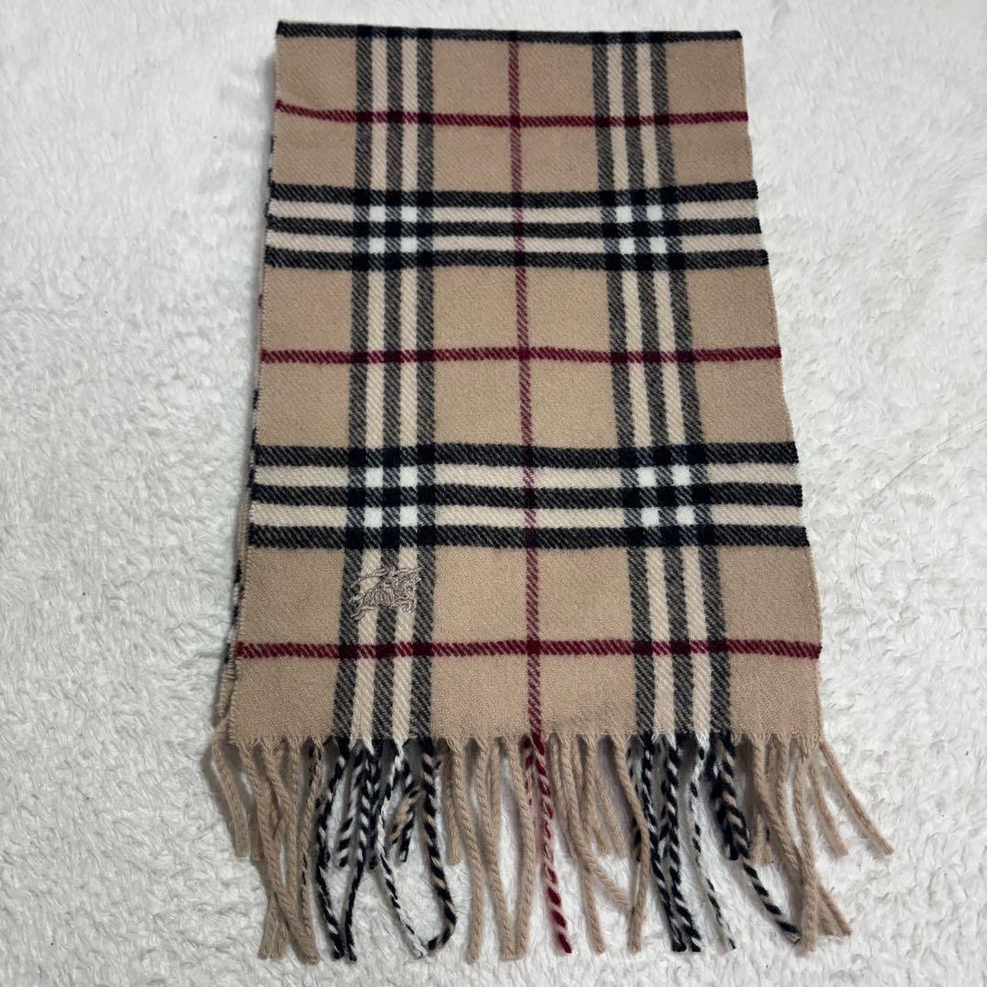 新品未使用　バーバリーロンドン　カシミヤ混　マフラー　ノバチェック　レディース