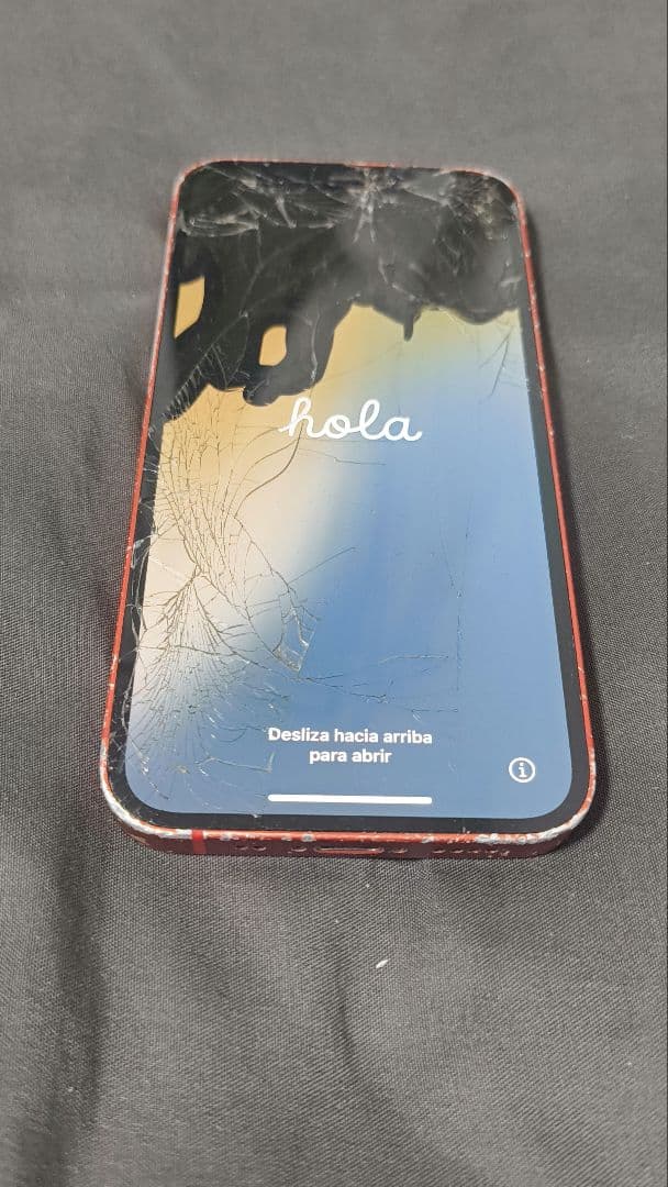 Apple iPhone 12mini 128GB赤 本体 画面ひび割れ