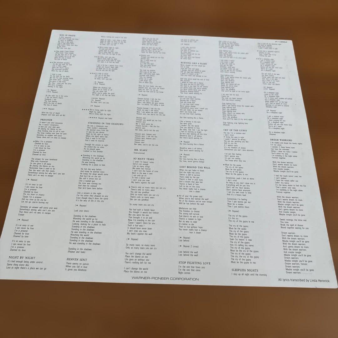 Dokken Back for the Attack 日本盤レコード