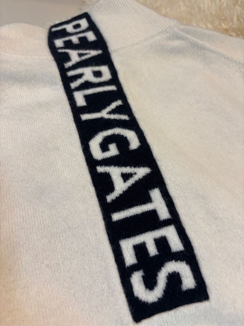 パーリ-ゲイツ　カシミヤ100%ニット　サイズ4　新品　白¥49500