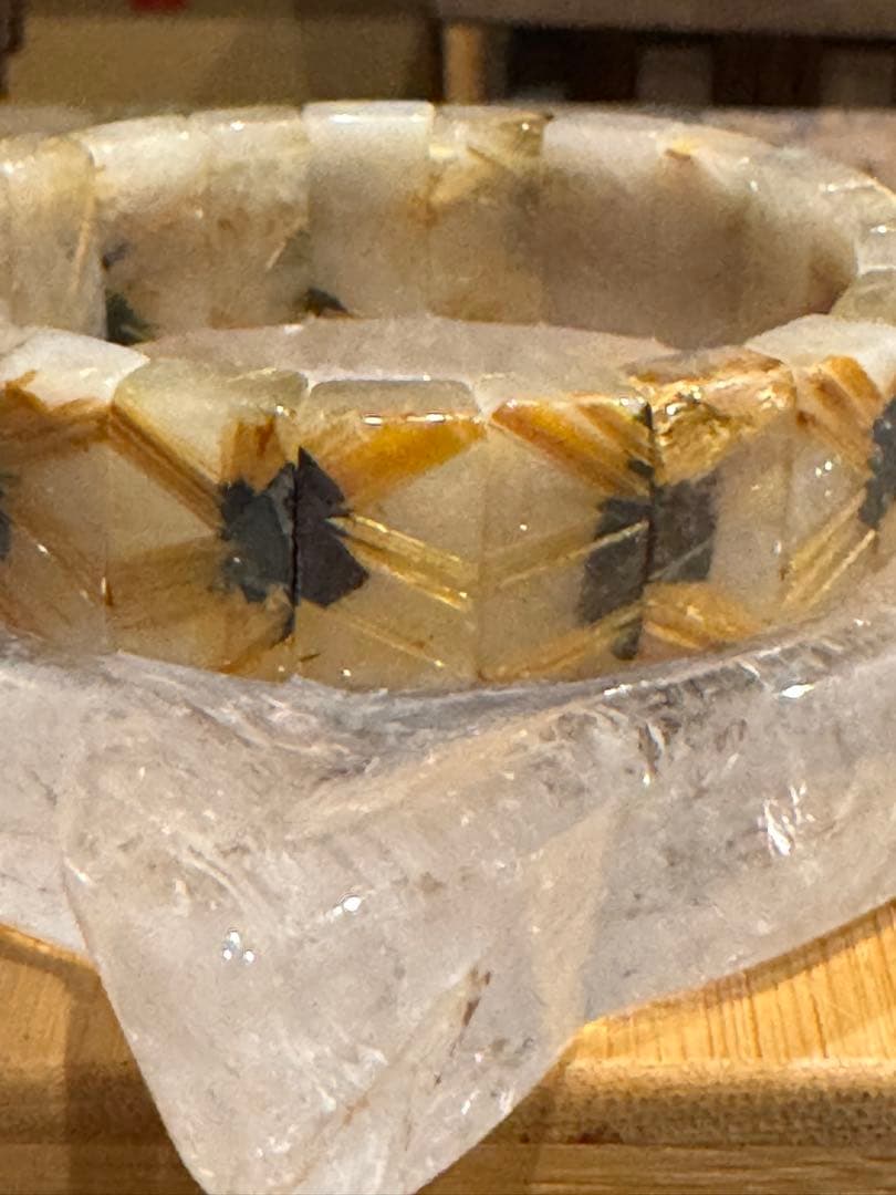 あか 様ご確認用 太陽放射ルチル バングル