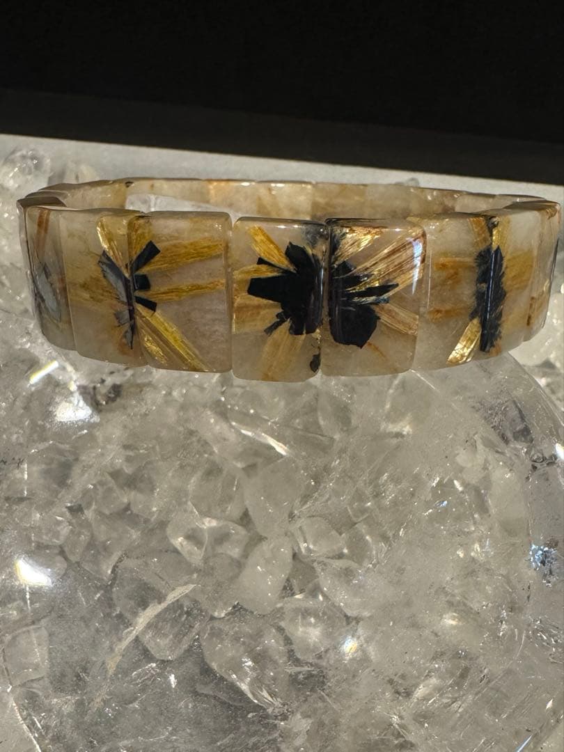 あか 様ご確認用 太陽放射ルチル バングル