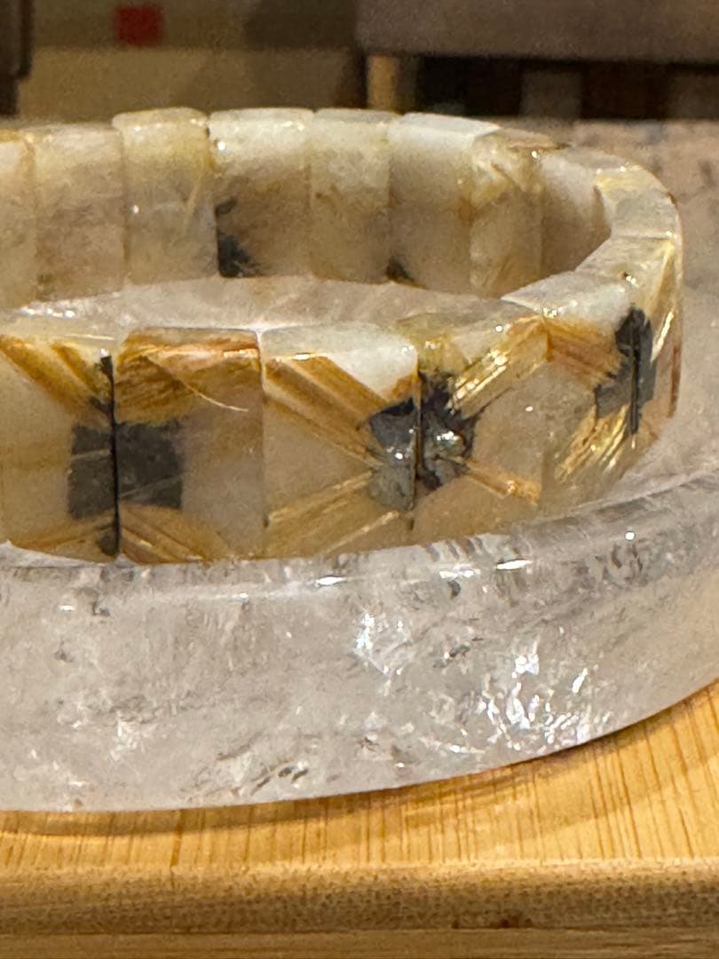 あか 様ご確認用 太陽放射ルチル バングル