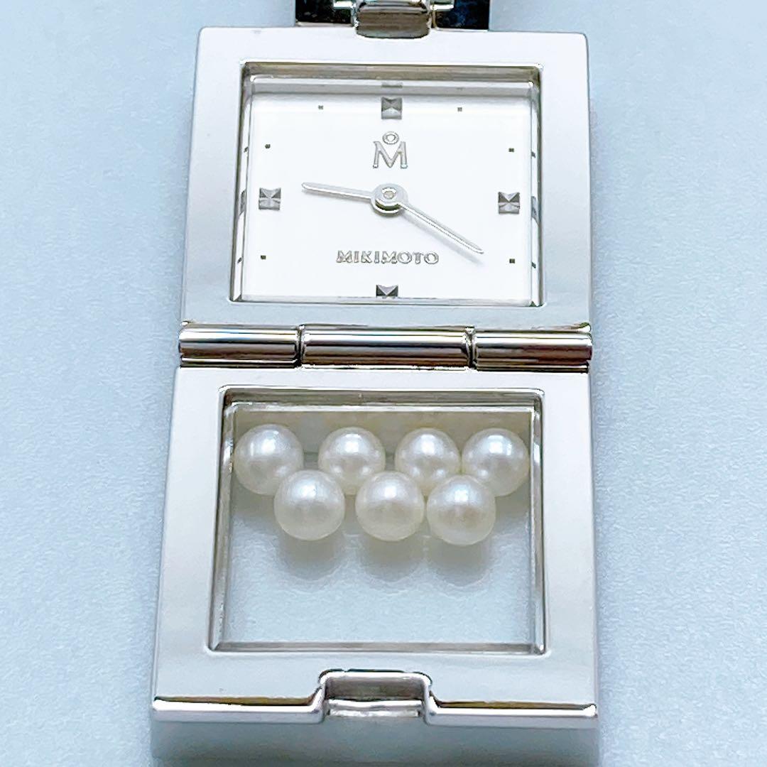 486 ミキモト　7P パール　ペンダントウォッチ　ネックレス　時計