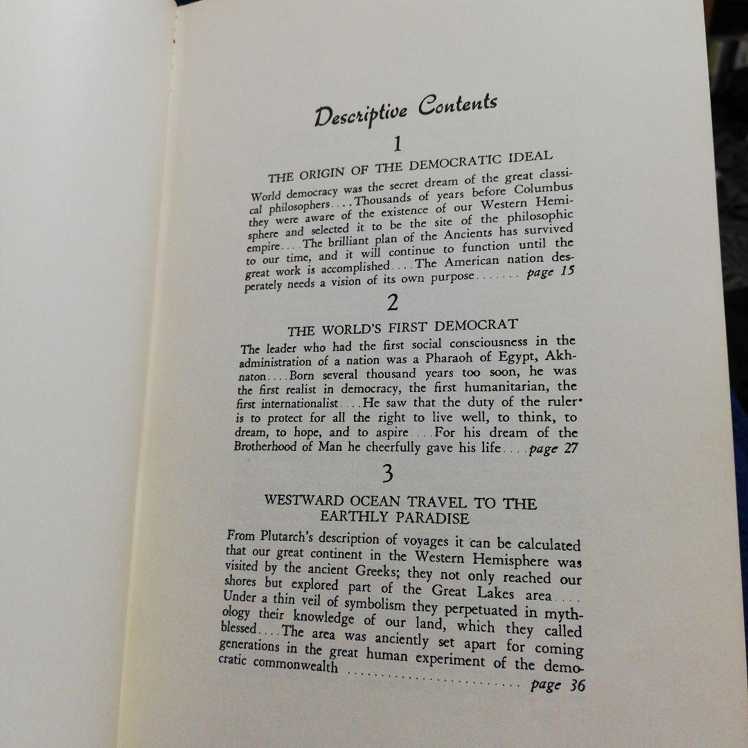 洋書 The Secret Destiny of America by Hall