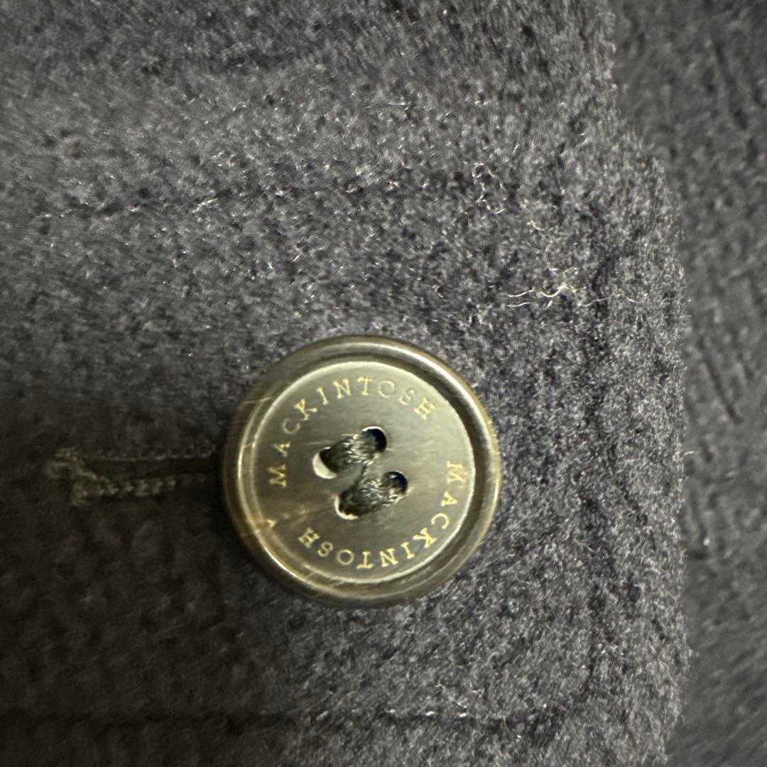 マッキントッシュ　ダッフルコート　ヘリンボーン　ネイビー　ウール　メンズ　38